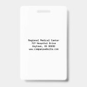 カスタム 従業員 写真, 名前, バーコード, ロゴ バッジ (裏面)