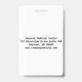 カスタム 従業員 写真, 名前, バーコード, ロゴ バッジ (裏面)