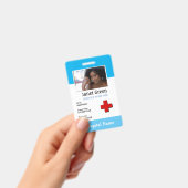 カスタム 従業員 写真 看護師 医師 名前 ロゴ ID バッジ (手持ち)