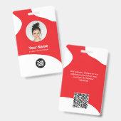 カスタム 従業員 現代のBlob IDカード QR バッジ (正面＆裏面)