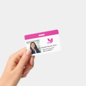 カスタム 従業員 ID 写真 名前 バッジ (手持ち)