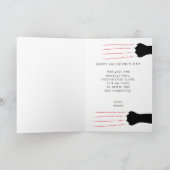 カスタム 愛してる 猫好きの女性  clever ロマンチック 面白い カード (内部)