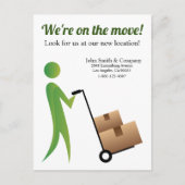 カスタム:手押し車でスティックフィギュアを移動中 ポストカード (正面)