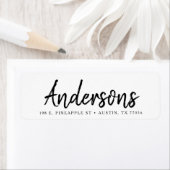 カスタム |手書き文字 |ファミリ |差出人住所 ラベル (インサイチュ)