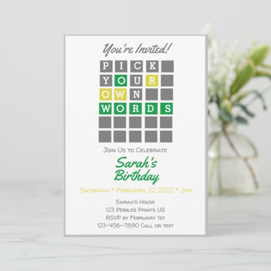 カスタム  招待状 (スタンド正面)