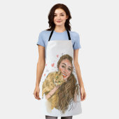 カスタム-描ポートレートエプロン | カスタマイズ エプロン (着用した状態)