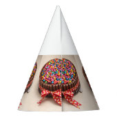 カスタム「文字を追加」ケーキキャンディイメージクラフト用品 パーティーハット (裏面)