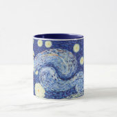 カスタム 星月夜 モノグラム Vincent Van Gogh アート マグカップ (中央)
