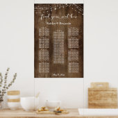 カスタム&木製ライトの非定型レイアウトの座席表 ポスター (キッチン)