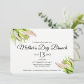 カスタム、母の日のブランチの招待状、チューリップ 招待状 (スタンド正面)