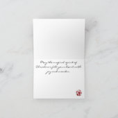 カスタム、水彩雪だるまファミリーメリークリスマス シーズンカード (内部)