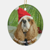 カスタム、犬の個人用設定オーナメント セラミックオーナメント (左)