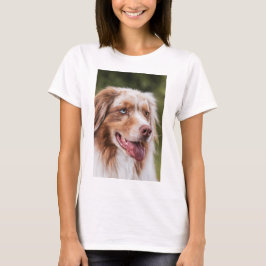 カスタム 犬の写真+テキスト入り Tシャツ