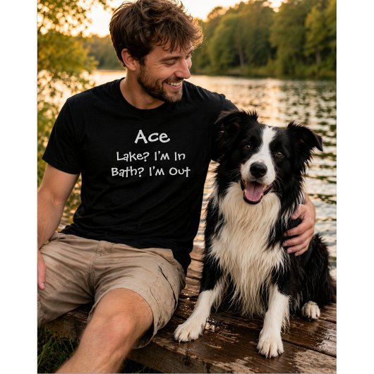 カスタム 犬好き | 湖ならin お風呂ならout tシャツ