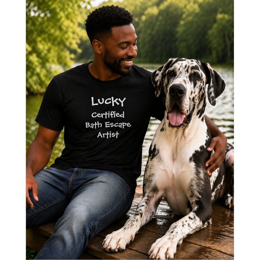カスタム 犬好き | 認定 お風呂 エスケープ アーティスト Tシャツ