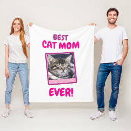 カスタム 猫のママ ネコ好き ペット 愛 お母さんの日 犬 ギフト フリースブランケット
