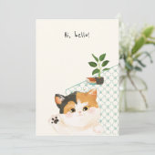 [カスタム] 猫の一日 - こんにちは！ サンキューカード (スタンド正面)