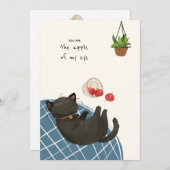 [カスタム] 猫の一日 - 私の目の中のリンゴ！ サンキューカード (正面/裏面)