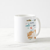 [カスタム]猫の日-魚の夢 コーヒーマグカップ (正面右)