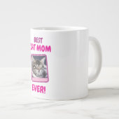 カスタム 猫の母の日 ネコ好きな母 ギフト ジャンボコーヒーマグカップ (正面右)