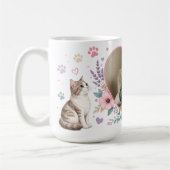 カスタム 猫の母 写真マグカップ ギフト コーヒーマグカップ (左)