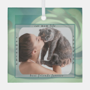 カスタム 猫マム ライフ ペット 写真 オーナメント