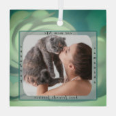 カスタム 猫マム ライフ ペット 写真 オーナメント (裏面)