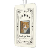 カスタム 猫好き おもしろ 記念品 ペット 写真 ママ パパ カーエアーフレッシュナー (左)