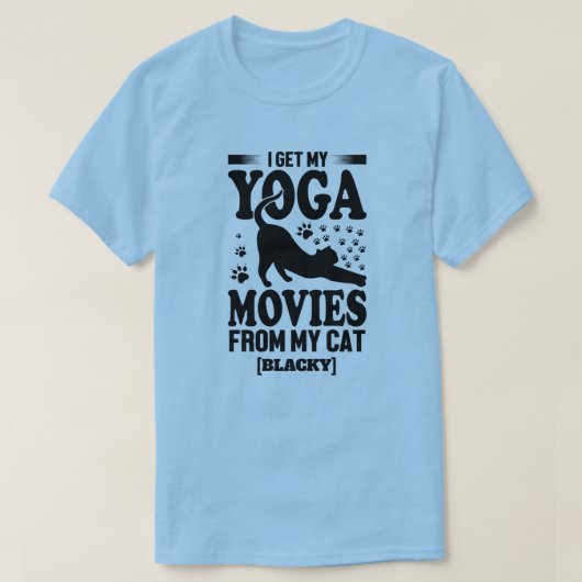 カスタム 猫 名前 面白い ヨガ ムーブ ペット ラバー Tシャツ (デザイン正面)