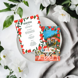 カスタム 田園の食事と景観 アート メニュー