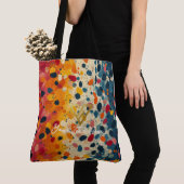 カスタム：秋の華麗なパーソナライズされたトート トートバッグ (クローズアップ)