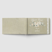 カスタム　素朴な美しい茶色のテクスチャレース ゲストブック (全面)