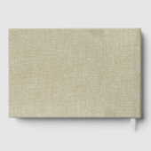 カスタム　素朴な美しい茶色のテクスチャレース ゲストブック (裏面)