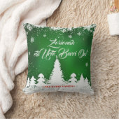 カスタム、緑のバスク人のNavidadのクリスマスの挨拶: クッション (ブランケット)