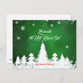 カスタム、緑のバスク人のNavidadのクリスマスの挨拶: シーズンポストカード (正面/裏面)