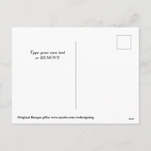 カスタム、緑のバスク人のNavidadのクリスマスの挨拶: シーズンポストカード (裏面)