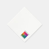 カスタム 自社 ロゴ 白 標準 カクテル スタンダードカクテルナプキン (角)