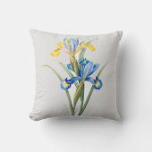 カスタム（色）青花黄花水色 クッション (正面)