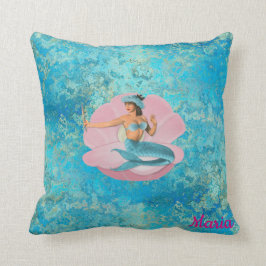 カスタム、貝の人魚 クッション