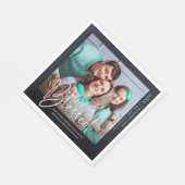 カスタム | 賛美 | フォトハッピーホリデーズナプキン スタンダードランチョンナプキン (角)