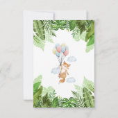 カスタム 赤ちゃんサルとトラとキリン ありがとう サンキューカード (裏面)