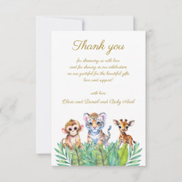 カスタム 赤ちゃんサルとトラとキリン 感謝