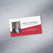 カスタム 赤 不動産エージェント 連絡先情報 写真 マグネット名刺 (インサイチュ)