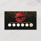 カスタム – 輝きを失いたいという願望 – 赤い唇 名刺 (裏面)