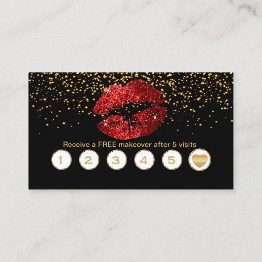 カスタム – 輝きを失いたいという願望 – 赤い唇 名刺 (裏面)