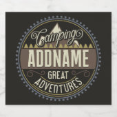 カスタム 追加 名前 ファミリー キャンプ 旅行 キャンピング リユニオン ビールラベル (シングルラベル)