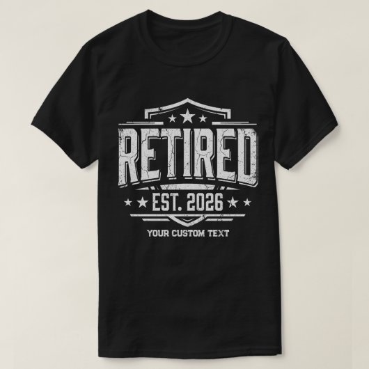 カスタム 退職 EST 2026 Tシャツ (デザイン正面)