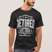 カスタム 退職 EST 2026 Tシャツ (正面)