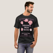 カスタム 野球ママ部隊 チーム名と番号入り Tシャツ (正面フル)