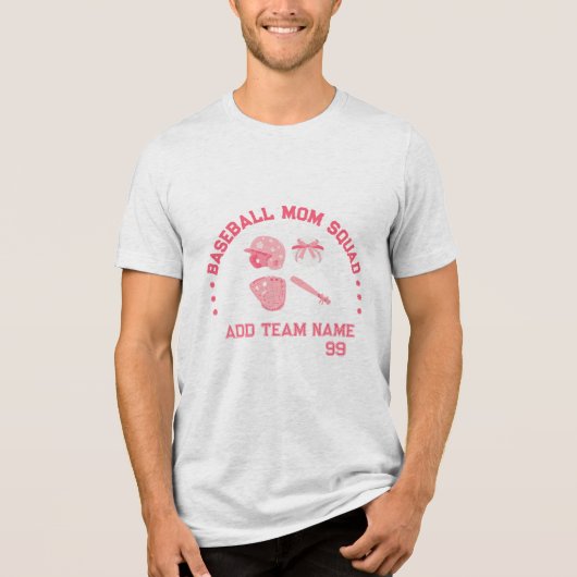 カスタム 野球ママ スクワッド Tシャツ | 最高のギフト (正面)